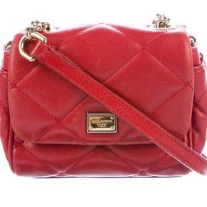 Dolce & Gabbana Red Quilted Majolica Crossbody
